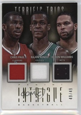 2012 Intrigue Terrific Trios Materials 49/49 Deron Williams Rajon Rondo #28 h8k