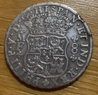Moneda España 8 Reales 1741 Plata HISPAN E IND REX VTRAQUE VNUM
