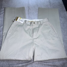 Class Club Gold Label Boys Khaki Dress Pants Flat Front Chino Beige Size 14 New