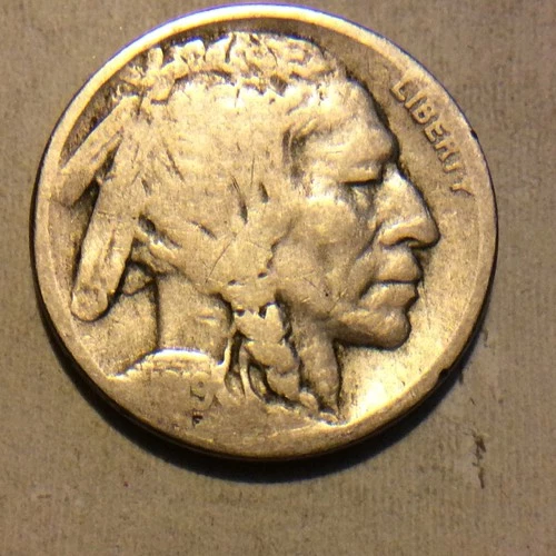 1919-S  BUFFALO NICKEL  B-75 PARTIAL WEAK DATE LOWER GRADE FREE SHIPPING