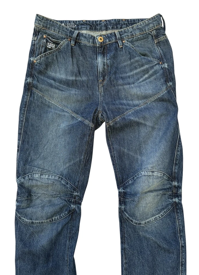 Pantalones de mezclilla finos de algodón de tiro medio azules G-Star 5620 3D Low Boyfriend para mujer W28 L32 Foto 4 de 4