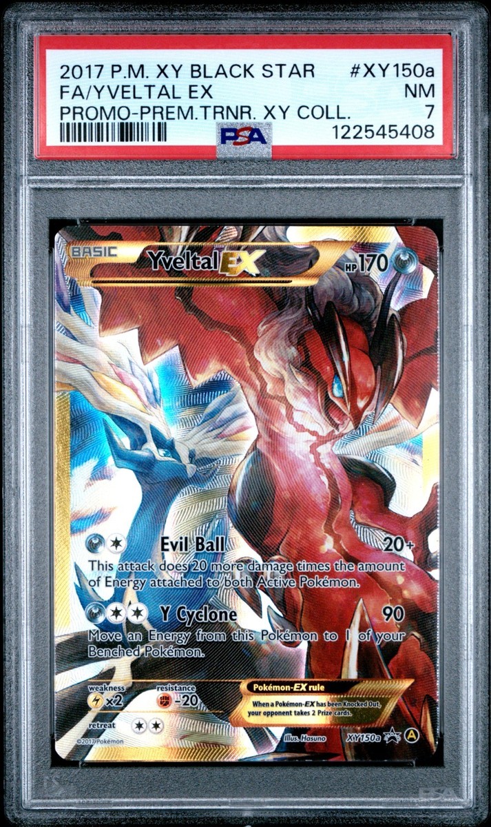 PSA 7 Pokemon Yveltal EX XY150a XY Collection Alternate Art Full