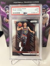 2018-19 Panini Prizm Trae Young #78 Rookie PSA 9 Atlanta Hawks Basketball Card. rookie card picture