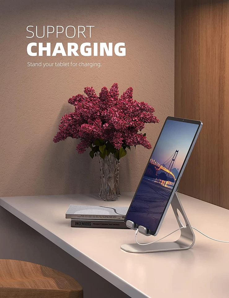 Tablet Stand, Adjustable Tablet Holder - Desktop Stand Dock Holder Compatible wi - Image 4 of 4