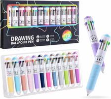 120 Colors Multicolor Pen 12PCS 10-In-1 Multicolor Ballpoint Pen Set 0.8Mm Tip