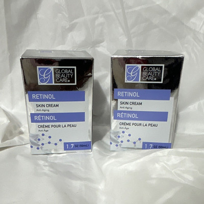 2pcs Global Beauty Care Retinol Anti-Aging Skin Cream, 1.7 oz (50 mL) Each