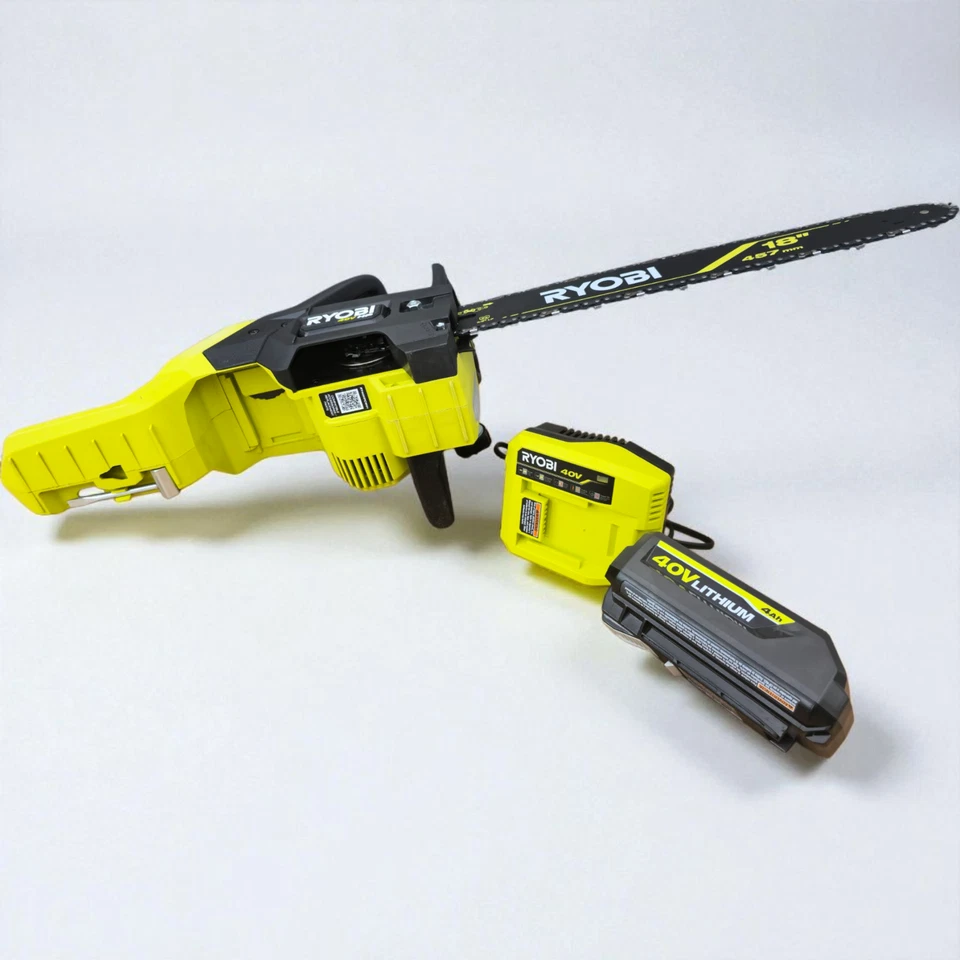 Motosierra RYOBI RY40HPCW01 40V HP sin escobillas 18", con batería 4ah y cargador Foto 4 de 4