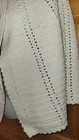VINTAGE Custom Handmade By Renee Wilson Crochet Button Up Shawl/Wrap Cream OSFM — photo 6
