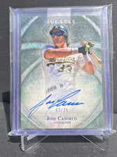 2014 Five-Star FSA-JC Jose Canseco On Card Autograph SN/25 Rainbow