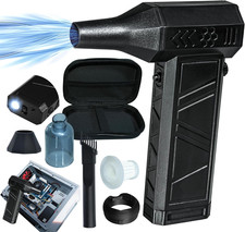 140000 RPM Compressed Air Duster and Vacuum 2-In-1, Electric Duster with LED Lig