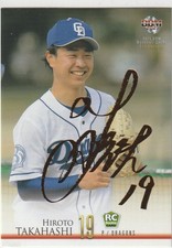 BBM2021 1st 100 Serial Gold Foil Signature Rookie Card Hiroto Takahashi (Chunich