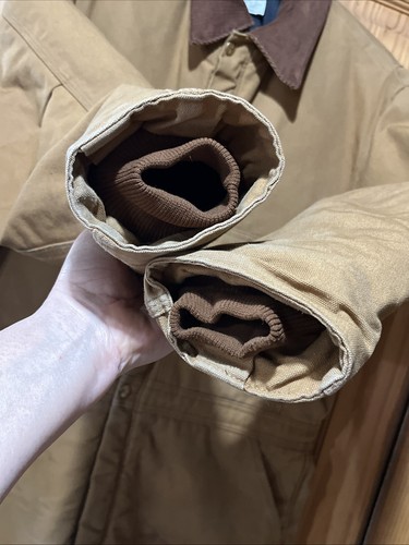 Carhartt Work Coveralls Duck Brown Canvas Quilt Lined Double Knee 46S R68QZS USA - Picture 11 of 24
