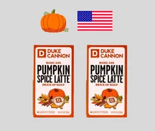 Duke Cannon Pumpkin Spice Latte Brick Soap Halloween  Benefit US Vets Lot of 2