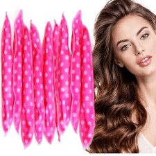9PCS Satin Sponge Curlers - Soft Sleep in Hair Rollers, No Heat, Heatless