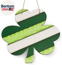 St Patricks Day Door Decorations, Shamrock Wooden Sign for Saint Patrick'S Day D
