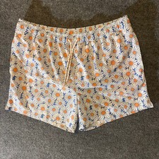Goodfellow Co Swim Trunks Mens XL Daisy Print Lined Elastic Waist Drawstring