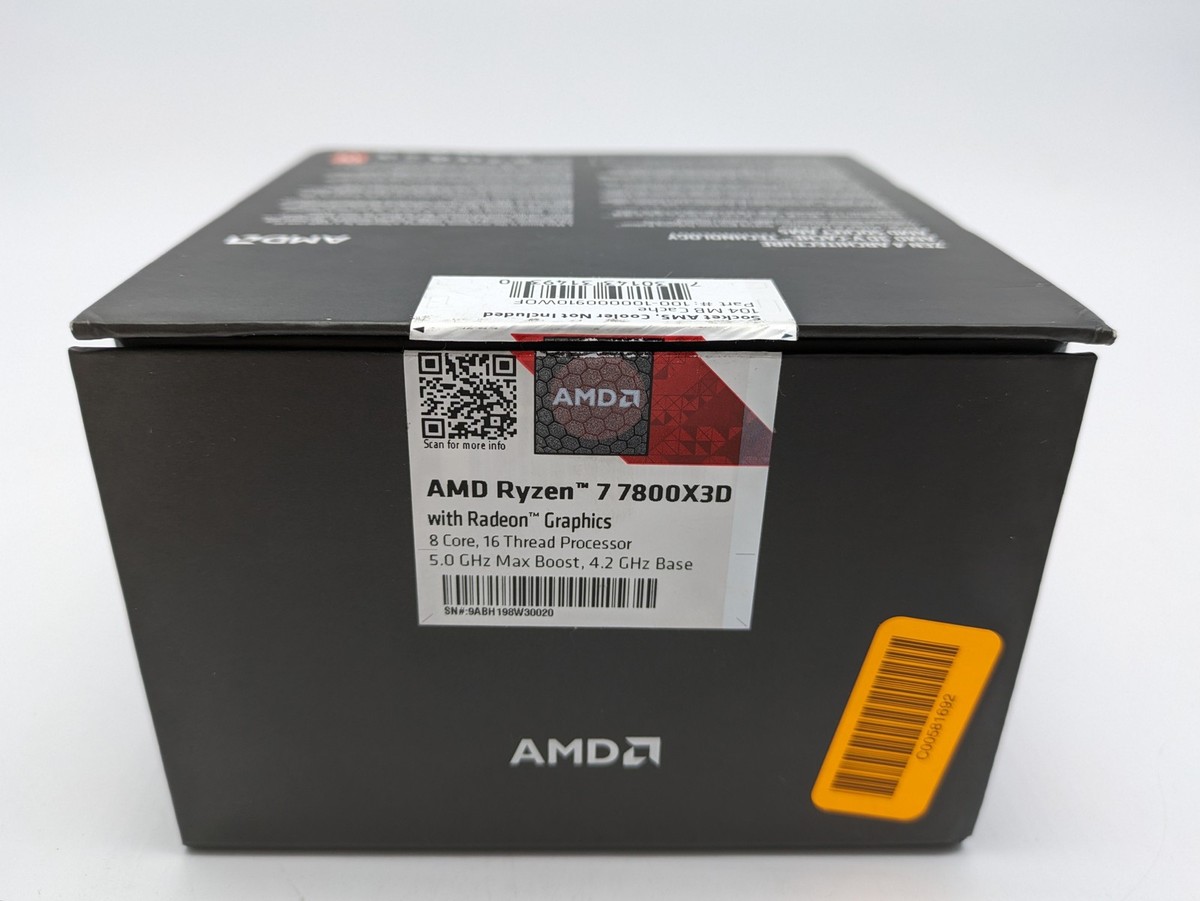 AMD Ryzen 7800X3D Box 新品未開封 AMD Ryzen 7 7800X3D desktop CPU review: Faster than a Core
