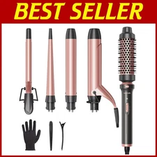 5-in-1 Curling Iron Set with Interchangeable Wands