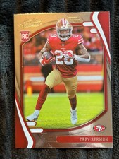 2021 Panini Absolute Football Trey Sermon Rookie Card #126 San Francisco 49ers