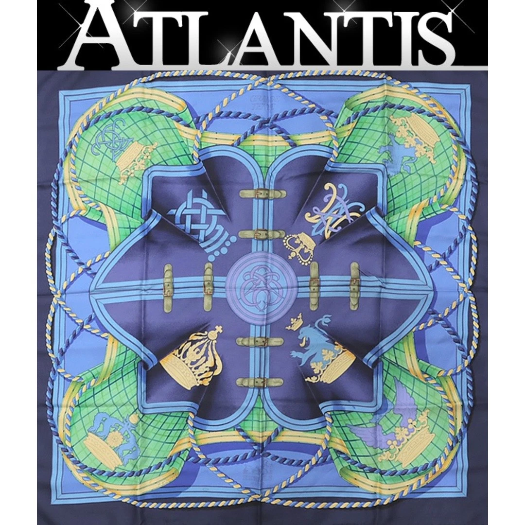 HERMÈS [Hiroo Store] Hermes HERMES Carre 90 grande sciarpa cavallo abito formale 100 seta [1