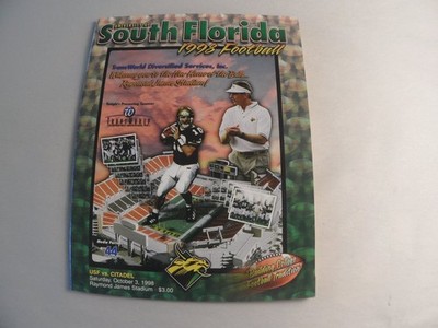 USF Bulls Football Program 1998 vs Citadel Raymond James Stadium