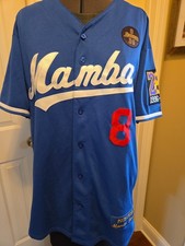 Blue Kobe Bryant “Mamba” Tribute LA Dodgers/Lakers #8/24 Jersey Sz Large.  EUC