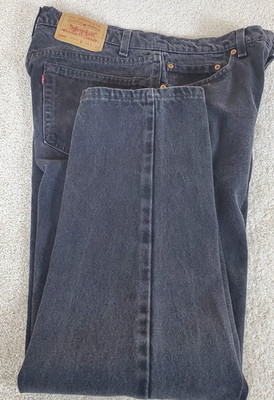 LEVIS 550 Men's Size 34X32 Black Jeans Relaxed Fit Vintage 90's CK Measurements