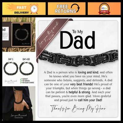 Father's Day Gift from Daughter | 5mm Twist Steel Bracelet | 8'' + 1'' Extender |
