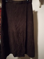 Vintage Bechamel Boho Size 16 Flower Faux Wrap Embroidered Poly A-line Skirt