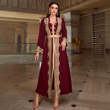 Turkey Dubai Kaftan Abaya Women Muslim Long Maxi Dress Evening Party Gown Robe