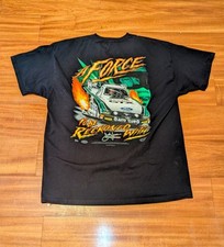 John Force GTX Drag Racing NHRA T Shirt Nascar sz 2XL Front Back Graphic Dirt