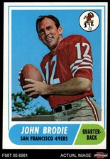 1968 Topps #139 John Brodie 49ers Stanford 3 - VG