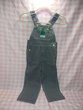 New With Tags Liberty Hickory Stripe Denim Overalls Kids Size 5 Made in USA