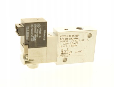 Festo VOVG-L10-M32C-AZD-M5-1H2+W4 Druckluftventil 3/2 NO