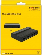 Delock 64053 Externer USB 3.1 4 Port Hub mit 10Gbps schwarz