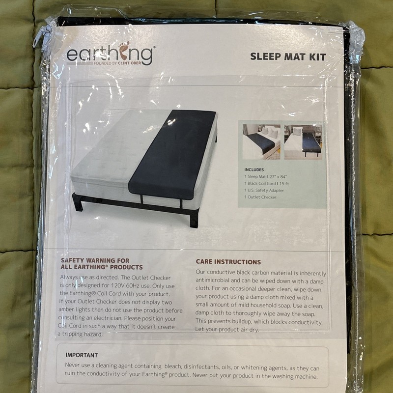 Clint Ober's Earthing Elite Sleep Mat Grounding 27" X 84" Kit Any Size.