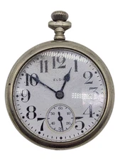 Elgin Grade 291 Model 7 16S Antique Pocket Watch c1926 w Silveroid Case 53MM