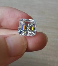 Certified 1 Ct Loose Lab Grown CVD Diamond Asscher Cut D Color Clarity Diamond