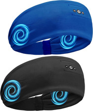 2PCS Sleeping Headphones, Headband Headphones with HD Stereo Speakers, Bluetooth