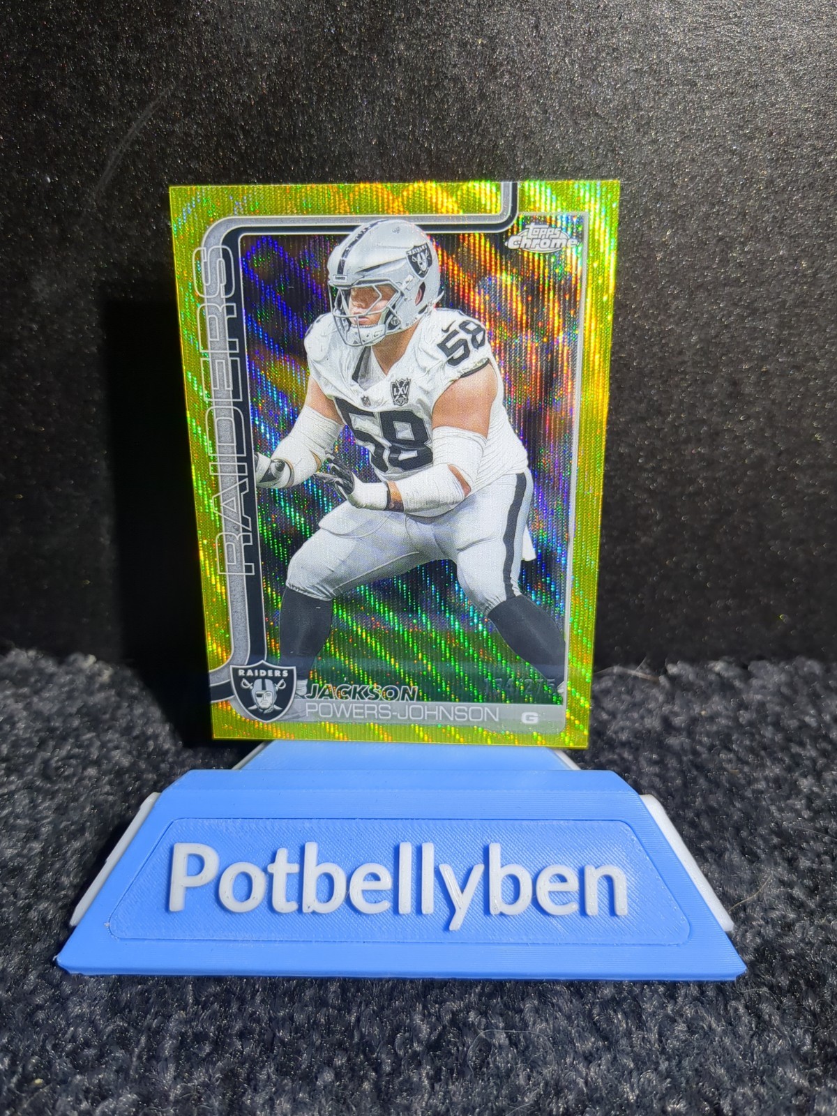 2025 Topps Chrome - Jackson Powers-Johnson #177 Yellow Wave Refractor 184/275