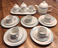 20 Tlg. Jeverland Surf friesland Kaffeeservice, Geschirr, Tasse, Teller, Kanne