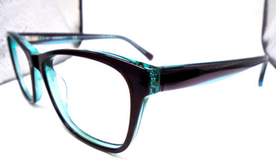Marchon NYC M-BROOKFIELD 035 Purple/Aqua 53-16-135 Cateye Eyeglasses Frames