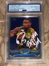 2013 Topps Chrome Darius Slay Signed Autographed Card #167 Inscribed PSA