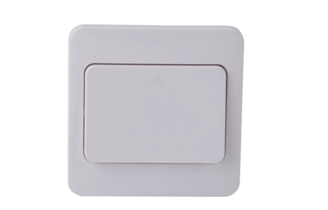 Schneider Lisse 1 Gang Light Switch Intermediate White Rocca Wide GGBL1014W