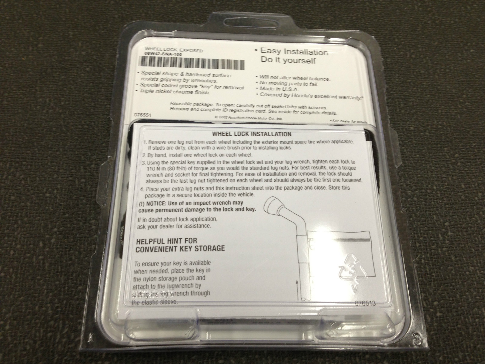 Genuine OEM Honda Acura Exposed Wheel Lock Set Locks eBay