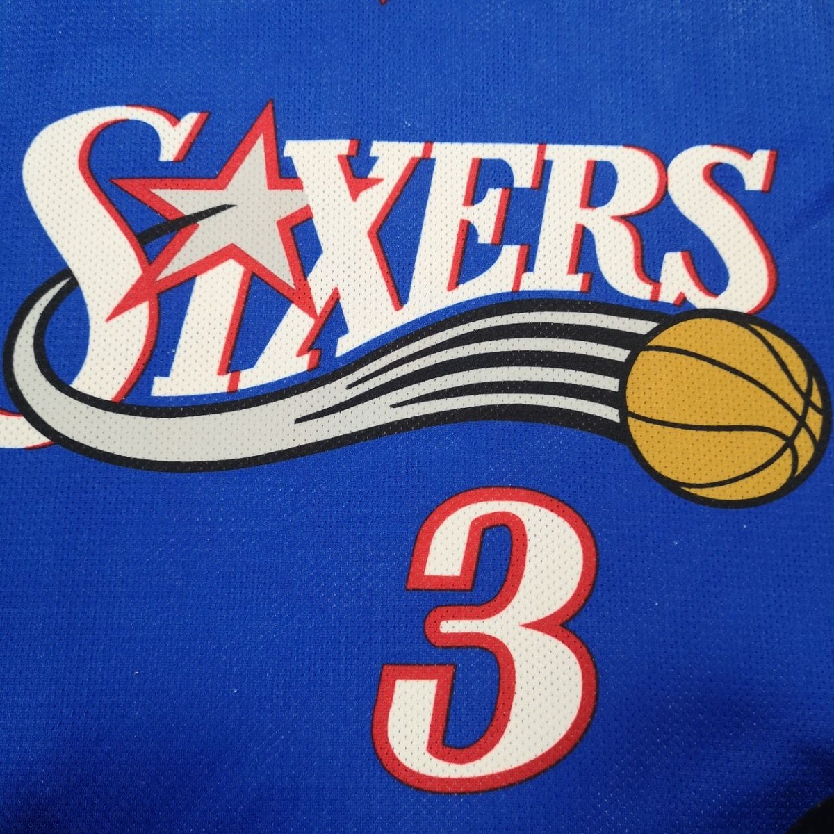 Vintage Iverson #3 Philadelphia 76ers 1999 2000 Champion NBA