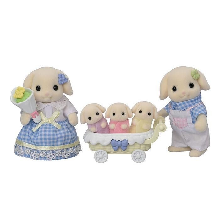 Famiglia Sylvanian Families Flora Coniglio - Set 5 Personaggi Calico Critters - Foto 3