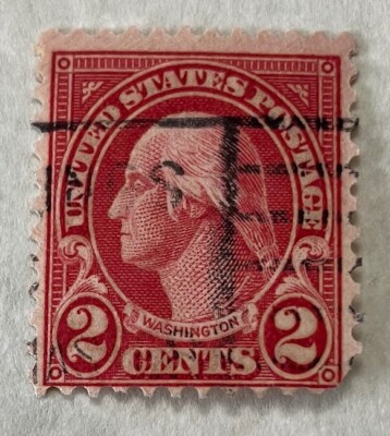USジョージワシントン2セントレッド使用済切手 USA 1915 GEORGE WASHINGTON 2 CENTS RED USED POSTAGE STAMP