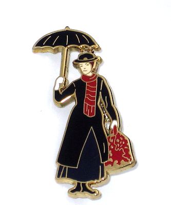 RETIRED Disney Pin✿ Mary Poppins Julie Andrews Umbrella Carpet