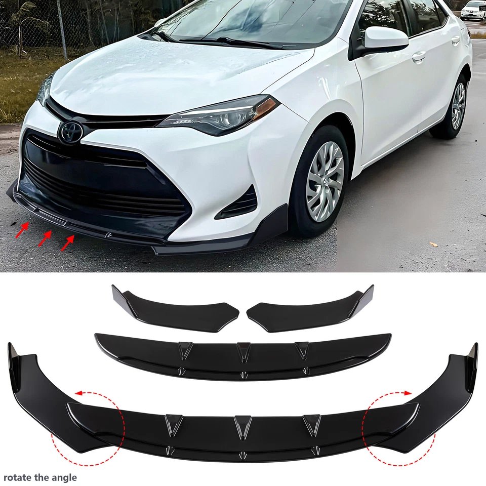 Front Bumper Lip Spoiler Lower Splitter Chin Glossy Black For Chevrolet Camaro Foto 3 de 4